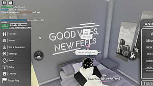 Cute little 18+ kitty slut gets fucked roughly on a roblox condo