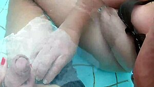 Me And My Friend Seduce A Big Cock Boy In The Pool