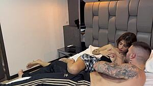 Friends fuck girlfriend double