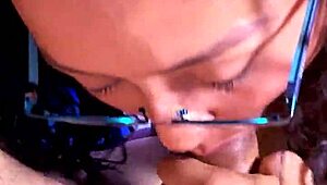 My girlfriend Dafri sucks his huge cock after losing the bet