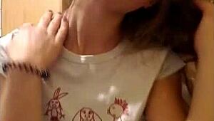 Young Lonely Ukrainian Blonde's Shaved Body Masturbation Leading to Cum