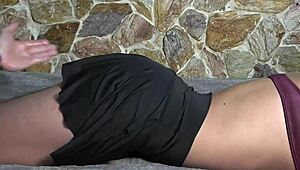 oiling the big butt of xattlalust with latex and ass worshiping