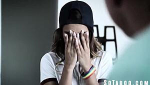 Ignorant Guy Tries Converting Lesbian Stepsis Straight - Uma Jade