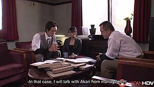 japanese office lady nana kunimi works in the office uncensored