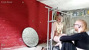 Bound In Metal Begging To Cum