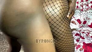 Big Black Cock Bangs African Black Pussy In Hardcore Action