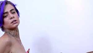 Colorful Haired Friend Begs for Cock in Ass