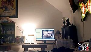 1757tec - full - french amateur slut clothed in a black white white black satin panties fuck doggystyle deepthroat ass to mouth sextoys