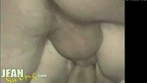 wife whore screams during double penetration with two cocks pounding her holes hard