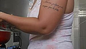 pregnant woman showing off her body in public