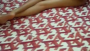 amateurs fat latina and lesbian neighbor arrive at my house for real sex, she fucks me good pt1