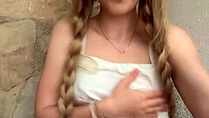 My stepdad leaves me outside the house and i wait for him very horny in the front yard