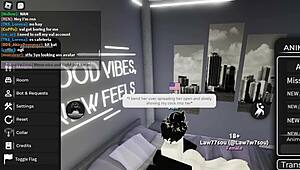 Cute little 18+ kitty slut gets fucked roughly on a roblox condo