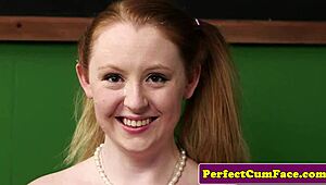 watch this busty uk teen get facialized in a threeway cumshot