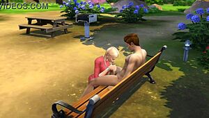 Dangerous Blowjob Performed Outdoors In The Park