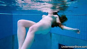 Sexy Girl Shows Young Body Underwater