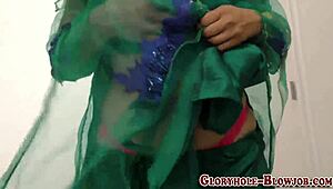 Arab Babe Sucks Black Rod