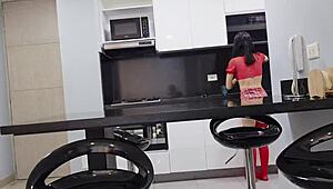 neighbor welcomes me home, shows off sexy uniform