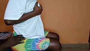 ebony teen is amazing in doggy style position.