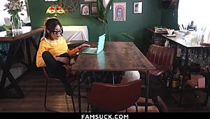 i watch my goody-goody step-siblings turn into hardcore lovers, competing to cum first in taboo asian fantasy with licking and doggystyle