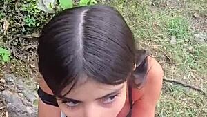 i went to the forest with karol smith and we came all over her, it was so public and slutty