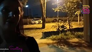 Big Ass Babe Stroking Monster Cock In Public Square – Watch The Risk!