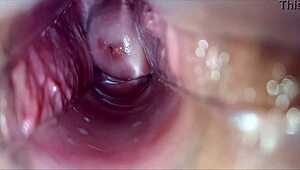 pulsating orgasm builds inside horny vagina