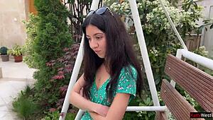 Hottie Feels Shame Walking with Cum on Face After Losing Game