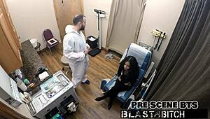 Yesenia Yousos spreads in latex gloves for pov hospital scene