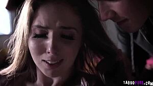 Lena Paul Gets Mouthful from Three Big Cocks