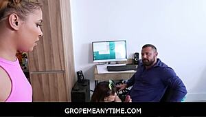 My friend's stepdad freeuses us, Lilith Grace and Ryder Rey.