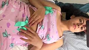 Stepdaughter Seduces in Pajamas, Groped Fully