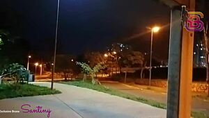 Big Ass Babe Stroking Monster Cock In Public Square – Watch The Risk!