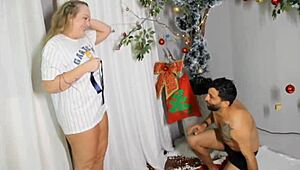 Alessandra Maia gets a christmas anal surprise from joseph britadeira. intense assfucking in brazilian style.