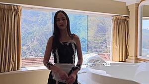 Girl Who Cleans House Agrees To Use Conmigo Lubricant For Cleaning