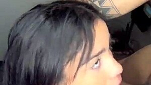 brunette amateur candy's tight pussy destroyed in live sex show gone wild