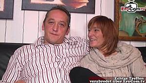 German housewives share husband in skinny ffm threesome with mature sluts