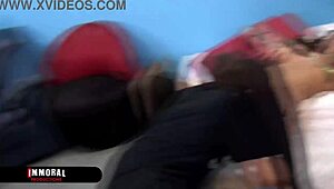 Travia Varjack teases Keisha Grey's tight cunt in an Irish-themed orgy.