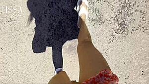 Walk And Sex Outdoors Fucking Interrupted By Something Unexpected The Best Blowjob And Cum In My Ass