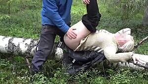 Want to see forest sex with legs up?