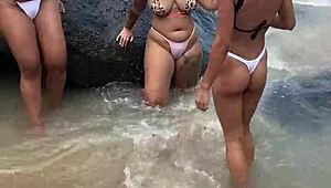 Hairy Amateur Lesbians Fucking Each Other. On The African Beach In Group Orgy.