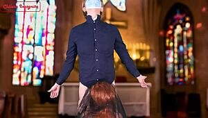 Sinful nun seeks expiation but gets blessed in parody.