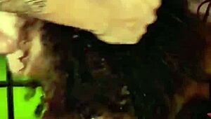 brunette latina gags on sloppy deepthroat with natural tits