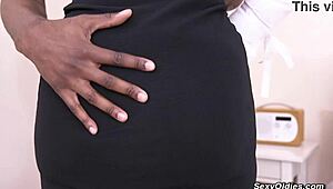 Mature in garter stockings takes BBC from behind!