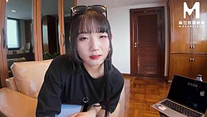 modelmedia asia - my landlady is a cute girl i cant help but ask her to come to my place for sex