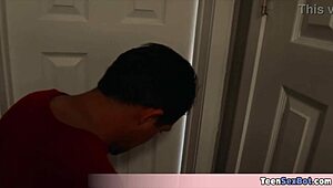 very skinny redhead teen 18+ gets rough fucked in tight pussy by big cock