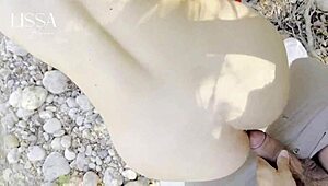 Walk And Sex Outdoors Fucking Interrupted By Something Unexpected The Best Blowjob And Cum In My Ass