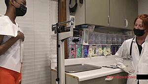 examine my hooters, jewel, in this nurse patient fetish