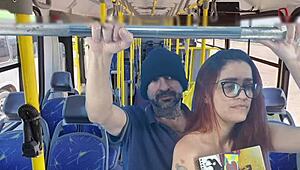 Student gets fucked by stranger on the bus 😏