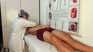 patient gets hard from nurse's touch